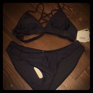 Fabletics all black bikini